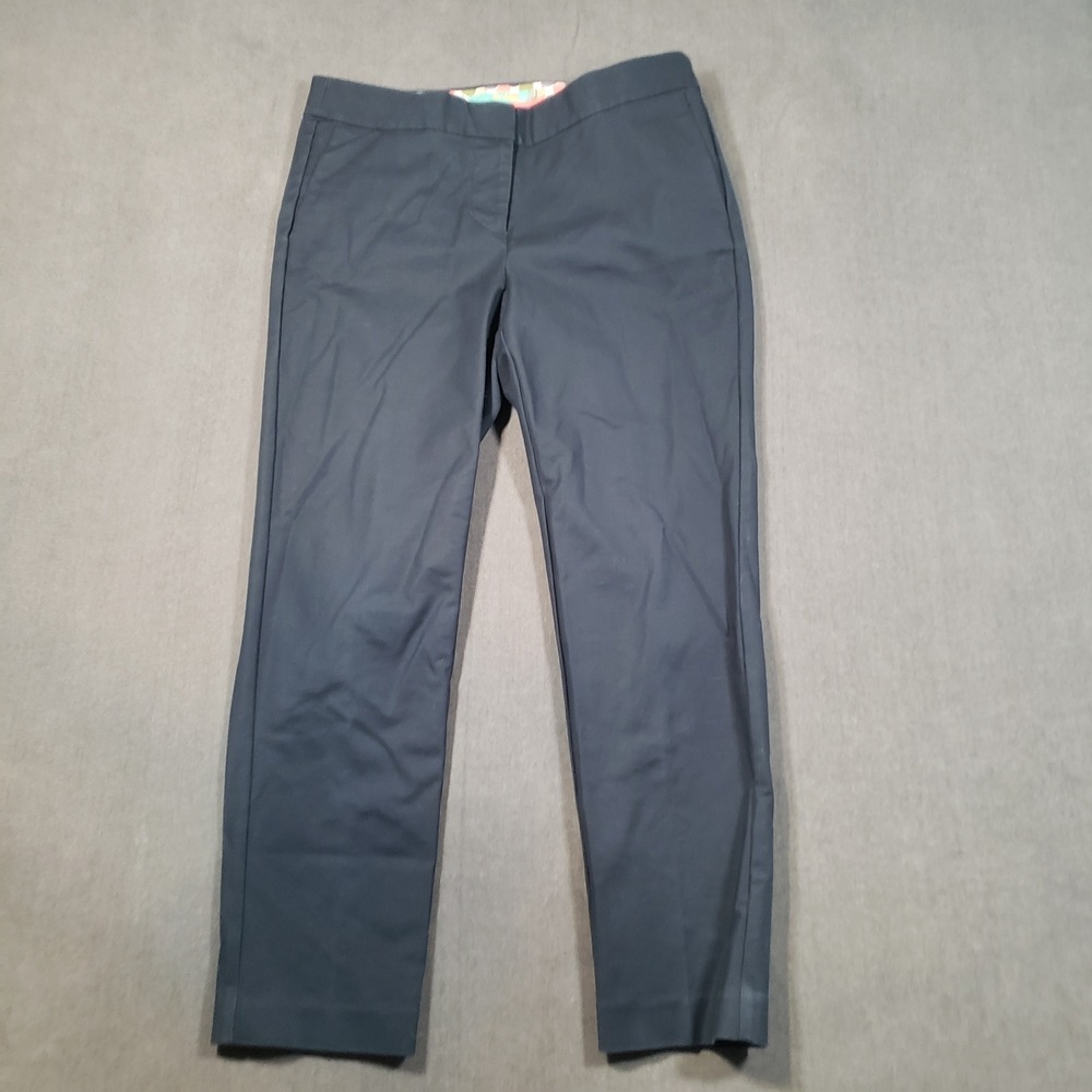 Boden Richmond Trousers Womens 6 Navy Blue Cropped 7/8 Slim‎ Leg Pants WM328